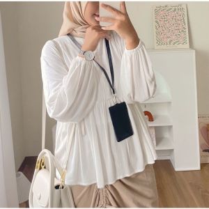 BISA COD - BEST SELLER !!! BAJU ATASAN WANITA AMY BLOUSE BAHAN CRINKLE / BAJU WANITA CROPTY / FASHION WANITA TERBARU 2023