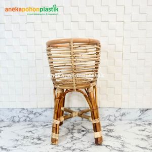 Standing Pot Rotan Kaki Empat Standing Pot Tanaman Standing Pot Aesthetic Dekorasi Rumah