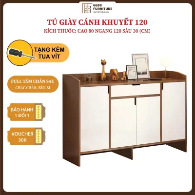 Tặng Tua Vít - Tủ Giày Dép 5 Ngăn Tầng Phụ Cánh Tủ Trắng Phong Cách Gỗ MDF Cao Cấp Có Video HD
