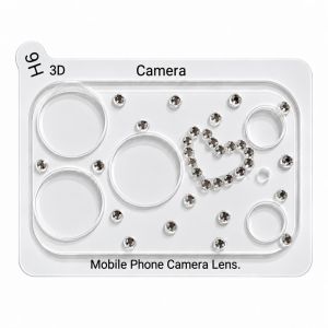 MYTHIS Clear HD Glass Camera Lens Protector 3D Diamond Full Cover Rhinestone Lens Film Luxury Anti Scratch Phone Camera Lens Sticker for iPhone 17 Pro Max 17 Pro
