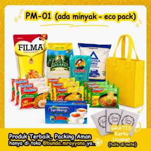 [PM-01] Paket Sembako Munggahan kode PM01 (Gula Kopi Hemat Murah Lengkap Komplit Belanja Bulanan (cocok untuk bingkisan ke orang tersayang) bansos hampers Parsel tas goodie bag free kartu ucapan)