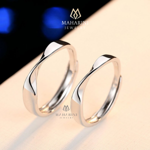Cincin couple nikah 2 pcs perak asli By Maharini Jewelry