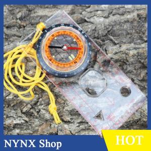[NYNX] Portable Compass Scale Ruler Multifunction Map Ruler With Lanyard For Outdoor Camping Hiking