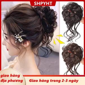 [COD] SHPYHT Giao hàng địa phương Tổng hợp xoăn Bun lộn xộn Claw chignon Clip đàn hồi tóc scrunchies hairpieces Donut updo tóc miếng đối với phụ nữ