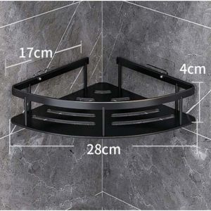 ชั้นวางของในห้องน้ำ ในห้องน้ำ ที่วางของ ชั้นวางของ ที่เก็บของ เข้ามุม ชั้นอลูมิเนียมติดผนัง ห้องครัว ที่วางของในห้องน้ํา