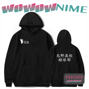 Haikyuu Karasuno Anime Jaket Hoodie Sweater Bordir Cosplay Shōyō Hinata Haikyuu!! Voli Klub Anime Sport