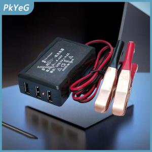 PkYeG 1pcs 12V 24V đến 5V Khẩn Cấp Power USB Adapter với 3USB cổng và pin clip cho cao-hiệu quả điện thoại sạc