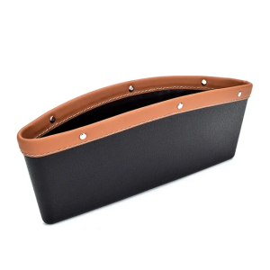 2 chiếc sắp xếp hộp khe hở xe ô tô ghế xe hơi phủ da PU khe hở túi lưu trữ ngăn xếp phụ kiện xe hơi ngăn để cốc đựng khe bỏ túi