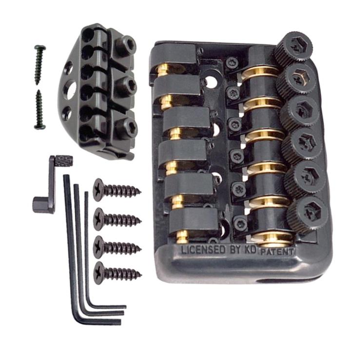 6-string elektro gitar Tremolo Tailpiece köprü sistemi başsız gitar parçası siya