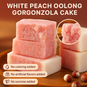 🌸 Wellness Starts Here 🌸 White Peach Oolong Cake Gorgon Fruit Cake Sugar Free Pastry Low Calorie Dessert Detox Beauty Soft Glutinous Snack Healthy Filling Breakfast Food