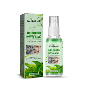 West Month Green Tea Brightening Water Dark Spot Corrector for Face Whitening Serum Face Bleaching Serum Brighten Blemish Freckle Remover for Men and Women Pimple Marks Remover for Face Moisturizing Brighten Pigment Correction Face Beauty
