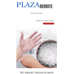 SARUNG TANGAN PLASTIK SERBAGUNA TPE ISI 100 PC SEKALI PAKAI UKURAN S
