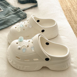 [Free Shipping] Song Xiaoke Non-Slip EVA Casual Summer Clogs For Women Thick-Soled Height-Increasing Outdoor Wear Beach Travel Closed-Toe Sandals