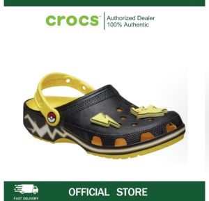 【New】Crocs Classic Clog Pikachu EVA For Men And Women Black Yellow Sandals