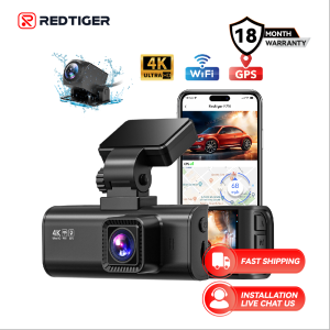 REDTIGER F7N 4K Front & Rear Dash Cam WiFi GPS 24H Parking Mode Car DVR (Without Memory Card)