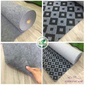 [Chọn mẫu HCM] Thảm trải sàn nỉ TRƠN DÀY HOA VĂN dày 5mm - Lót sàn phòng khách sự kiện tiệc cưới.. Cắt theo yêu cầu