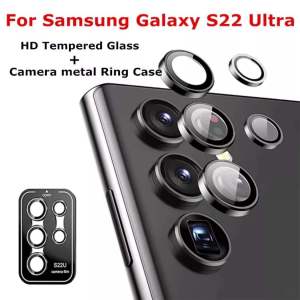 For Samsung Galaxy S26 S25 S22 S23 S24 Ultra Camera Lens Protectors Metal Camera Ring Case Glass for Samsung S 26 25 24 23 22 S22Ultra Protective Cap for S23Ultra S24Ultra 5G