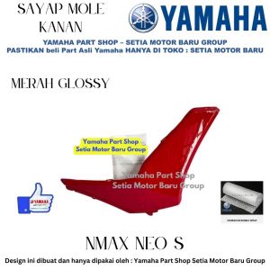 Sayap Mole Side Cover Depan Lumpur Kanan Merah Glossy New Nmax N Max Neo S Asli Yamaha Surabaya