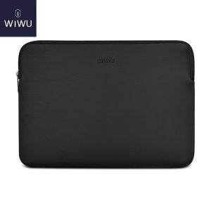 WiWU Skin Zero Laptop Pouch 13 / 14 / 16 inch Zipper Soft Sleeve (Black)