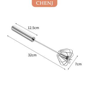 [COD] CHENJ เครื่องตีไข่กึ่งอัตโนมัติทำจากสแตนเลส304เครื่องปั่นมือหมุนด้วยตัวเองอุปกรณ์ในครัวเครื่องกวนไข่