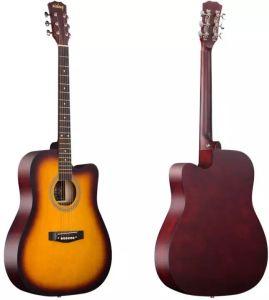 41 นิ้ว กีต้าร์โปร่ง ลูกบิดเหล็ก ทำจากไม้ ทัชชิ่งเล่นง่าย เก็บเงินปลาย 2-4 วันที่จะมาถึง