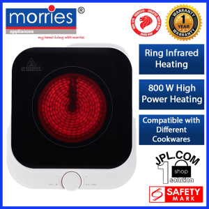 Morries 800W Compact Ceramic Cooker MS-0888CIC ( Multi Function Slow Stew Steaming Frying etc)