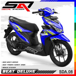 Decal Sticker Custoom Full Body BEAT DELUXE 2020-2023 Decal Stiker Variasi Motor BEAT DELUXE SDA.08