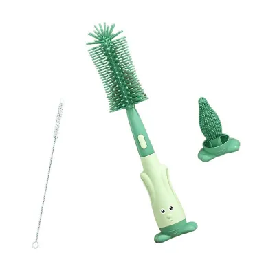 Cọ rửa bình sữa silicon cao cấp 3 trong 1 (phù hợp tất cả chất liệu bình sữa nhựa thuỷ tinh PPSU)