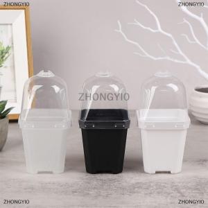 [COD] ZHONGYI0 5 chậu hoa hình vuông nhỏ có mái vòm độ ẩm chậu trồng cây giống