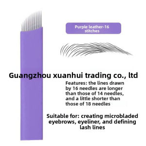 20PCS Purple Skin Tattoo Needle Line eyebrow needle handmade needle Eyebrow tattoo tools