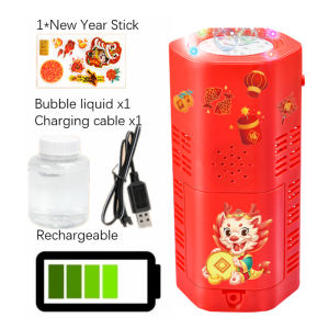 Cammuo Trung Quốc Năm Mới Giả Pháo Hoa Bong Bóng Máy Thổi Bong Bóng Điện Với Âm Nhạc Ánh Sáng