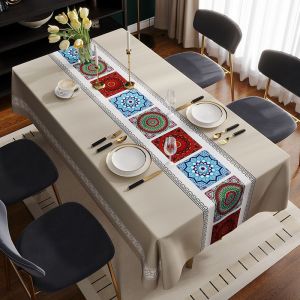 【COD】Pvc Table Cloth Cover Table Mantle Waterproof Oilproof Decorative Cover For 4/6/8/10seater