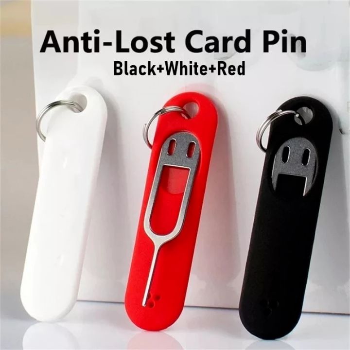 3PCS AntiLost Sim Card Pin Needle with Storage Case Key Tool Mobile