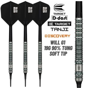 TARGET SOFT TIP DARTS - 19G WILL G1 DISCOVERY LIN ZHIWEI 90% TUNGSTEN SOFT DART