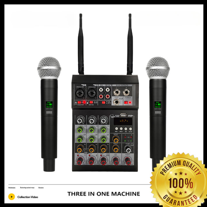 Mixer Sound Audio System Bluetooth Dsp Usb 4 Channel Mini Audio Interface For Recording 12v Mixer Sound Audio System Bluetooth Dsp Usb 4 Channel Mini Audio Interface For Recording 12v