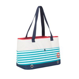 Edenpetz Dog Cat Carrier Bag Max Load 5KG Stripe Navy Style Outer Travel Handbag Pet Shoulder Bag
