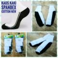 KAOS KAKI UNISEX- SPANDEX SEMATA KAKI CASUAL - HITAM PUTIH. 