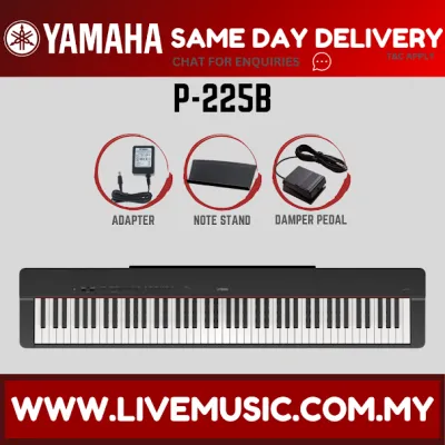 Yamaha P-225 88-Key Digital Piano With Keyboard Bench Headphone And Adapter - Black ( P225 P 225 P125 P 125 )