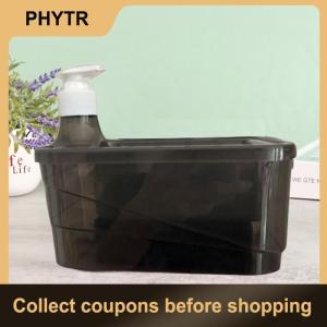 【PHYTR】 2-in-1 Liquid Soap Dispenser With Dishwashing Brush Hand Soap Dispenser Automatic Soap Dispenser And Scrubber Holder With Sponge