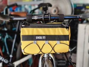 BMX Cycle Center Sack It Brand Model: Lumpia Bicycle Handle Bar Bag (Convertible to Sling Bag) Small 5" x 8" inches two side pocket Fabric Ristop & Ballistic Nylon (Shoulder Strap Included) 3