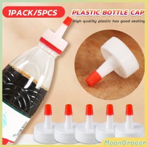 M.G.【Ready in Stock】 5Pcs Mineral Water Bottle Cap Oil Pot Long Mouth Practical Tool Leakproof Seal