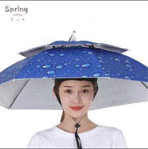 Ô dù chống gió và mưa đôi dù che đầu mũ che nắng trên cao câu cá che nắng ngoài trời