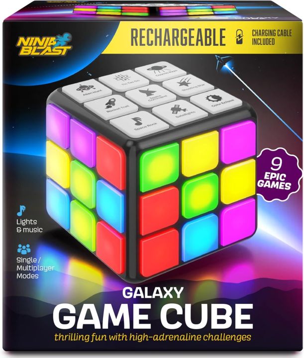 Rechargeable Game Activity Cube Fun Brain Memory Games Cool Toys  for Boys and Girls Birthday Gifts for Age 6, 7, 8, 9, 10, 11, 12 Year Old 