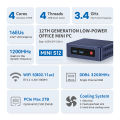 Beelink MINI S12 Pro N100 MINI PC DDR4 16G+500G NVME SSD Wifi 6 Bluetooth 5.2 RJ45 MINI S12 N95 8G+256G Ser5 MAX 5800H 16G+500G desktop Gaming Computer Dual Screen 1-year warranty. 