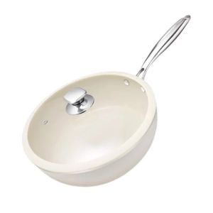 Cobblestone Non-stick Pan Non-stick Pan 28 กระทะ กระทะทรงลึก Porcelain