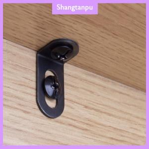 [shangtanpu] 10pcs Metal Corner Braces Brackets Right Angle L Shape Brace Bracket Black