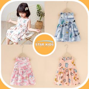 Dress Baju Anak Perempuan Cute Animal Style Korea Kualitas Import Bahan Katun 0-5 Tahun - KC4B1