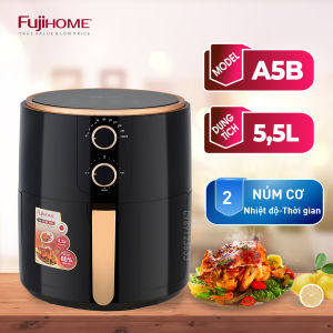 Nồi chiên không dầu 6.5 Lít mặt kính FUJIHOME A6 nồi chiên k dầu 6.5L chống dính cao cấp tự ngắt an toàn tiết kiệm điện