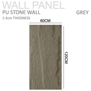 [SG THEJOYLAND] Decorative PU Stone Wall Panel Stone Wall Thin Stone Panel Sleek Contemporary Texture Easy DIY Wall Cladding Lightweight Durable Sleek Smooth Finish for Modern Homes Offices & Feature Walls
