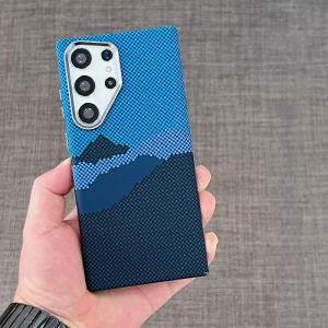 Magnetic Phone Case For Samsung S26 S25 S24 S23 Ultra Carbon PC Texture Wireless Charging Cover Metal Lens Armor Shell Capinhas